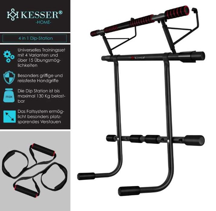 Drążek do podciągania i stacja do dipów Kesser Premium 4 w 1