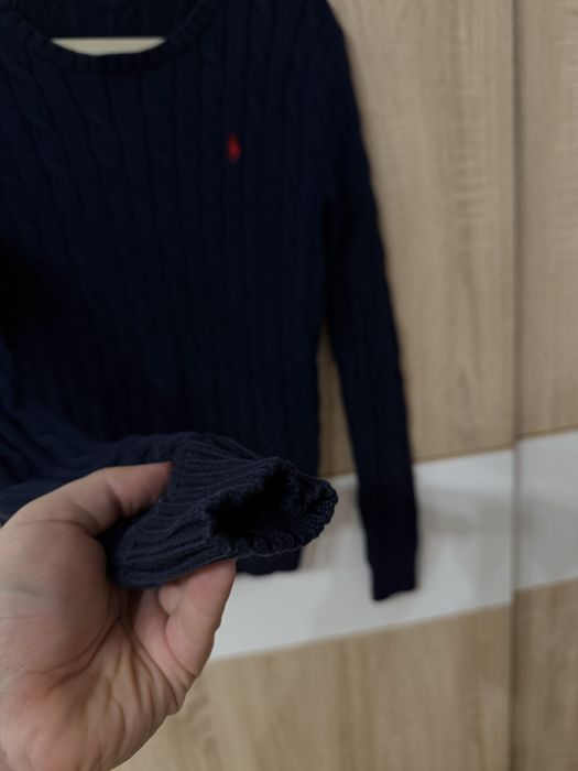Sweter Polo Ralph Lauren S warkocz nowa kolekcja granatowy jak nowy