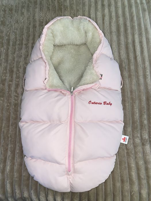 Зимний конверт на овчине для новорожденного