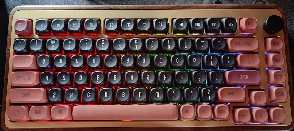 Klawiatura mechaniczna drewniana akko mu02 autumn rgb