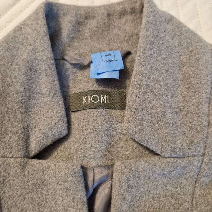 Szary płaszcz z wełną Kiomi M 38