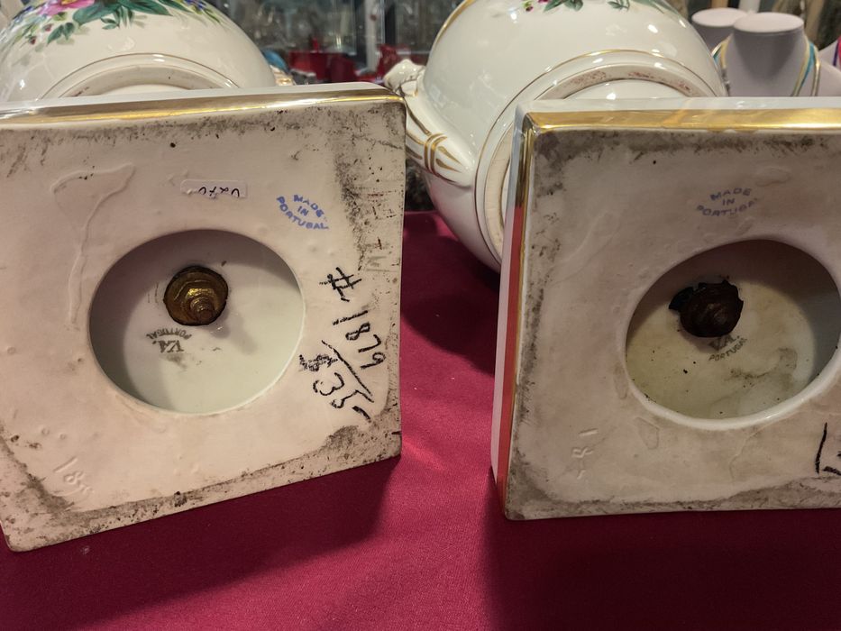 Par vasos vintage vista alegre .33x18 cm