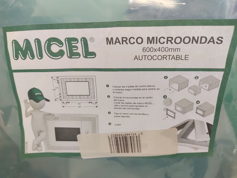 MICEL Marco Microondas 600x400mm Blanco
