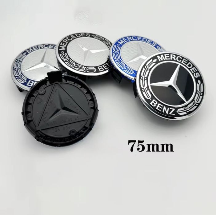 Заглушки (ковпачки) 75/70 мм. в диски дисків Mercedes-Benz центральні
