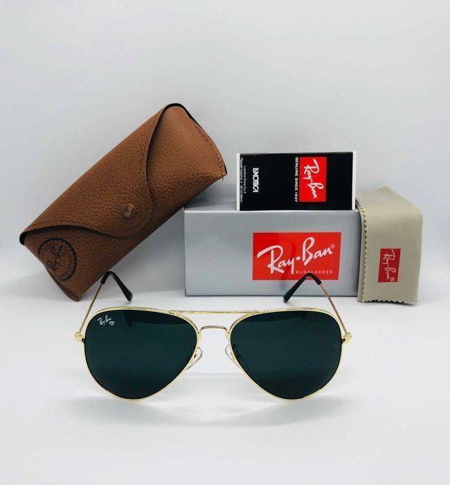 Солнцезащитные очки Ray Ban Aviator Large Metal 3026 Gold 62мм стекло