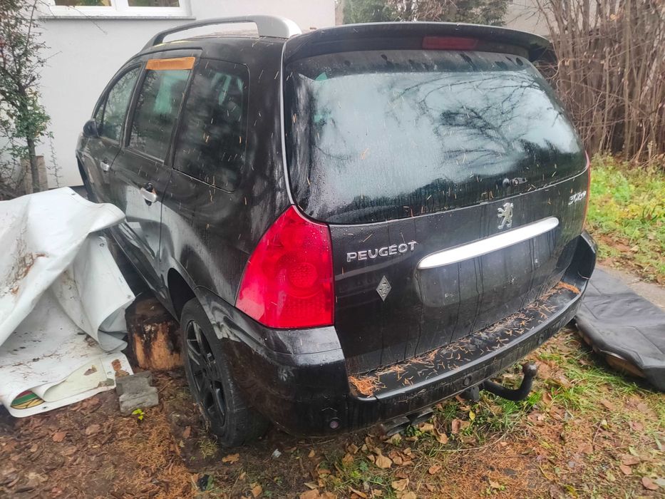 Karoseria na czesci Peugeot 307 kombi 2004,kolor czarny EXLD