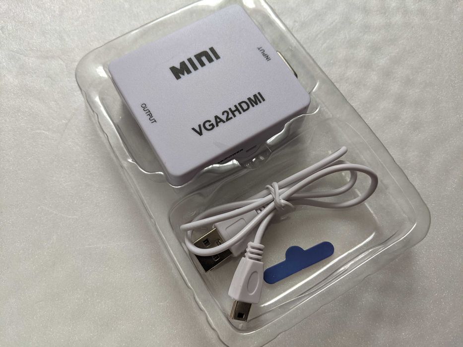 Конвертер, адаптер VGA to HDMI + mini USB + аудіо Jack 3.5