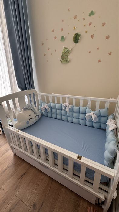 Ліжко  дитяче бортики постіль