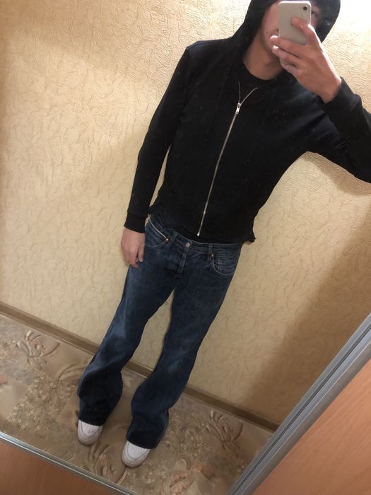 blue flared jeans