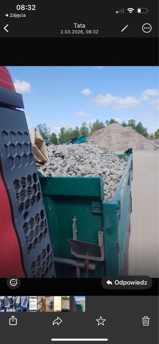 Przekrusz betonowy-Przekrusz ceglano betonowy z transportem