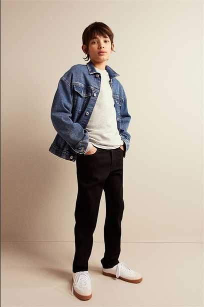 Комфортні стрейчеві джинси вузького крою h&m на 12-13 років