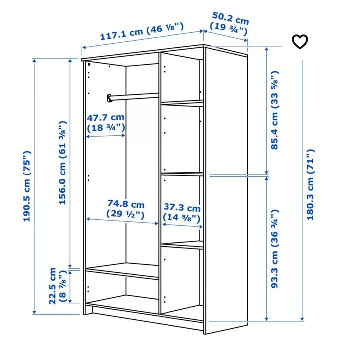 Armário BRIMNES ikea branco 
Roupeiro