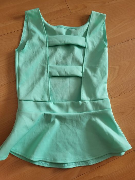 Miętowy top ramiączka