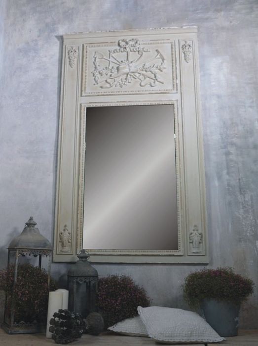 Lustro Białe W Stylu Prowansalskim Shabby Chic 165X100,448
