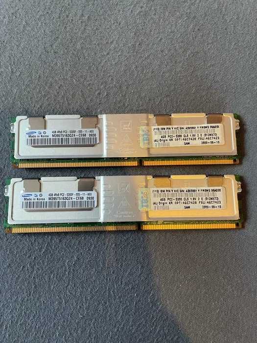 2x 4GB RAM (możliwość 4x4 GB) Samsung 4rx8 pc2-5300f-555-11