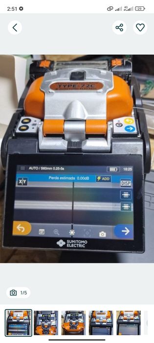 Máquina de fibra óptica Sumitomo t72c