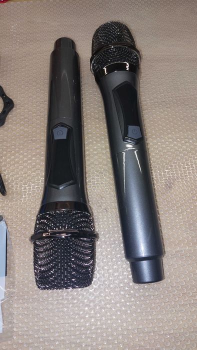 ALPOWL Mikrofon do karaoke zestaw 2 sz z odbiornikiem UHF