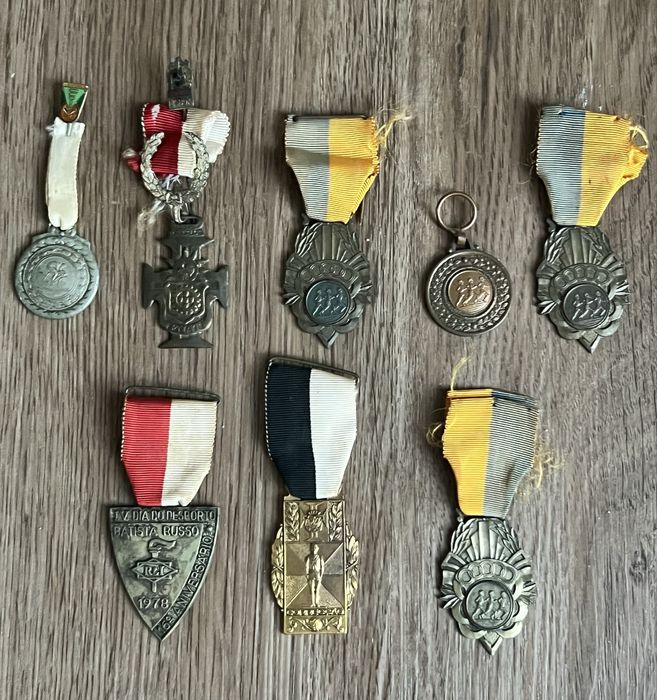 Coleção 7 medalhas bronze + 1 prata
