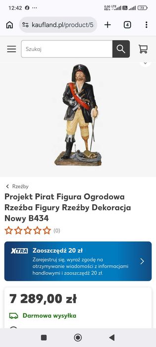 PIRAT ogrodowy duży 190 cm