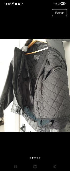 Calças Motard L marca Chriss em couro/pele genuína Motociclista