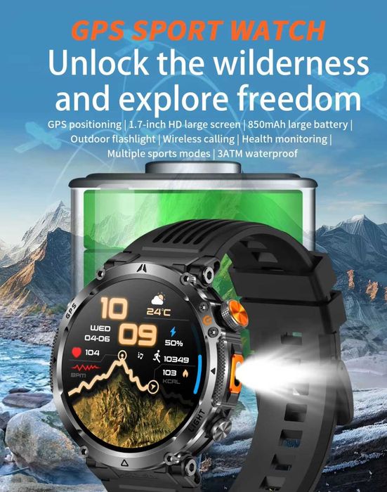 Смарт Часы, Smart Watch  HT42, AMOLED, GPS