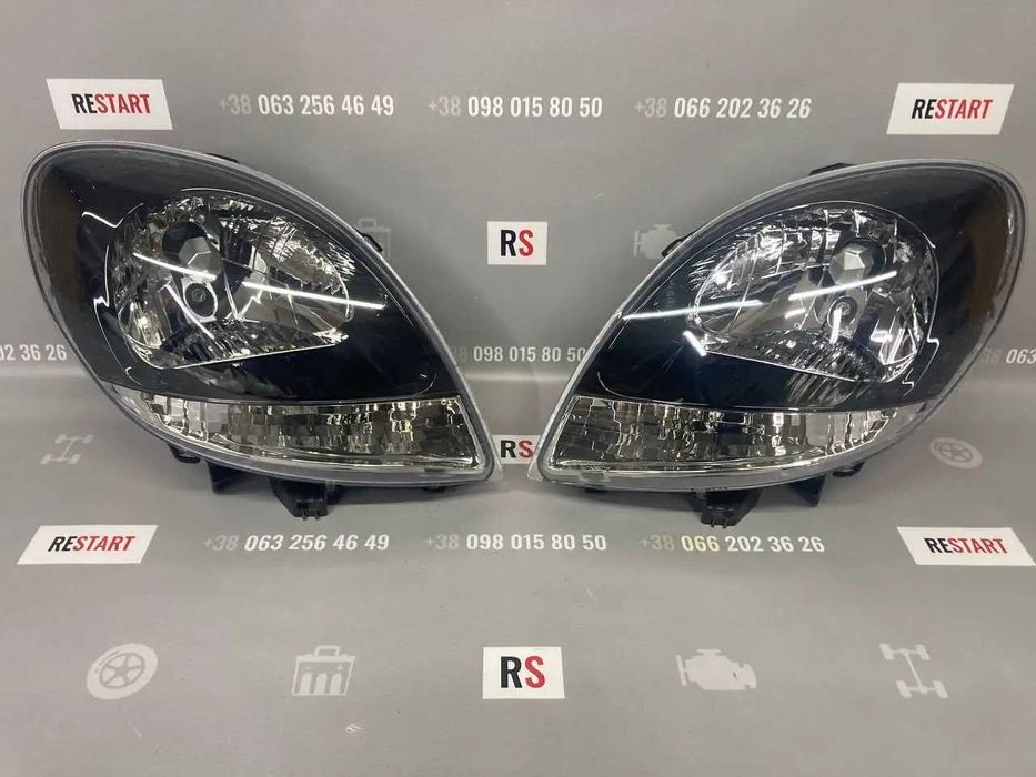 Фари передні чорні Renault Kangoo Рено Кенго фара 2003-2008 6061107E
