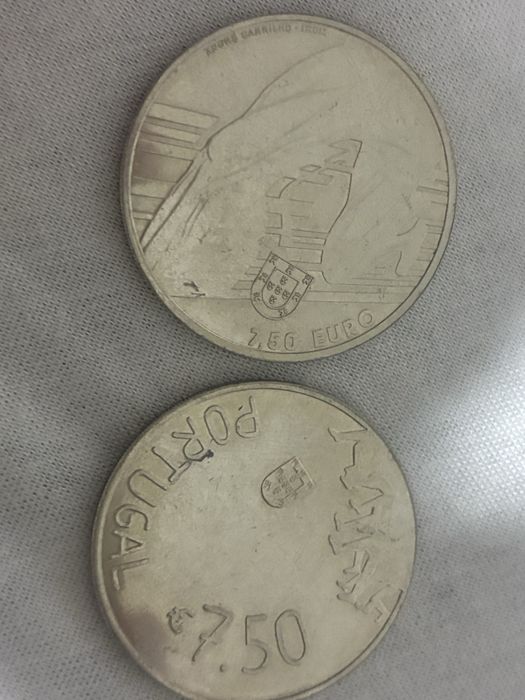 2 moedas em prata 500
