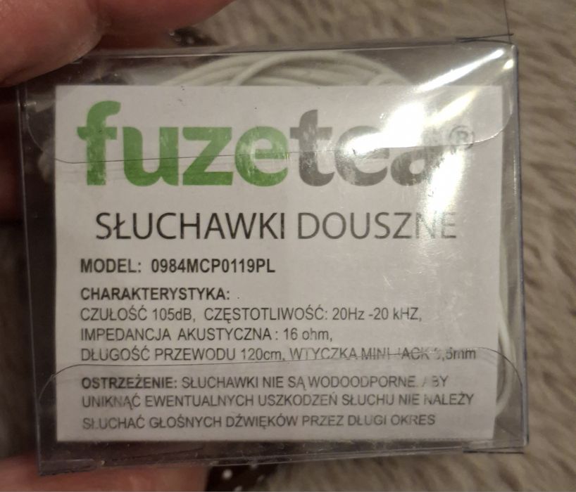 Słuchawki douszne FuzeTea dla kolekcjonerów mini jack 3,5mm