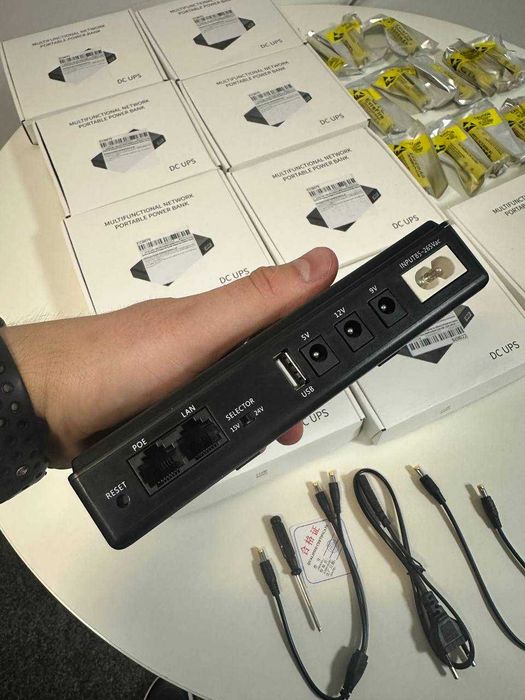 ДБЖ UPS для роутера Wi-Fi ONU/GPON 5V 9V 12V PoE 18W + 4 LiitoKala 18650 акумулятори