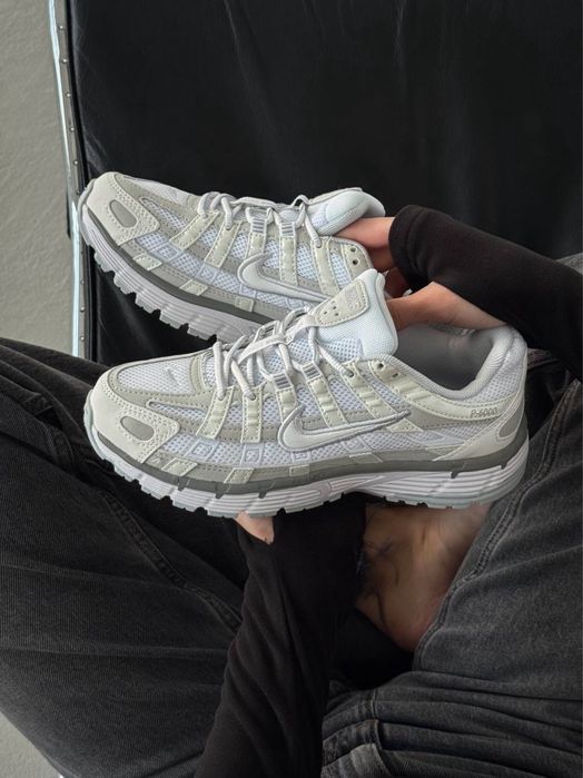 ФОТО РЕАЛ‼️ Спортивні жіночі кросівки Nike P-6000 White Grey найк п