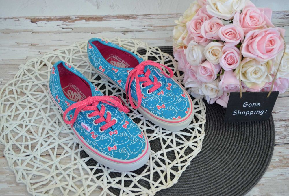 35-36 р фірмові кеди Vans Authentic Коллабрация Hello Kitty оригінал