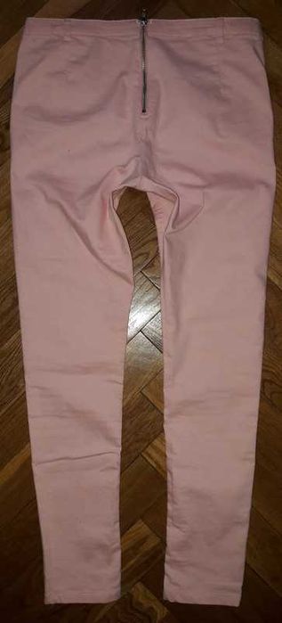 Spodnie damskie cukierkowe cygaretki ZIP H&M M