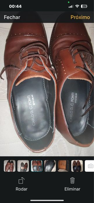 Sapatos formais Carlo D. C. Ponti tamanho 41 como novos