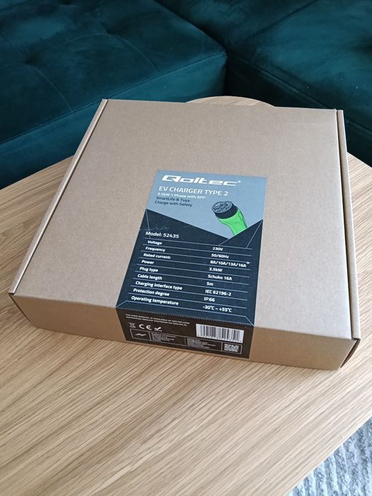 Ładowarka do auta elektrycznego Type 2 Qoltec 3,5 kW – nowa