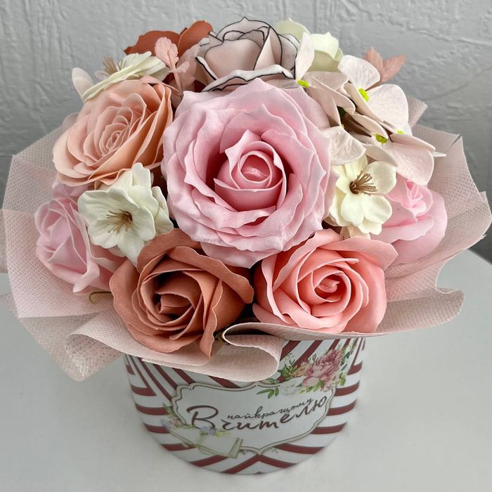 Квіти з мила, подарунок на день вчителя, 1 вересня, подарунок вчителю