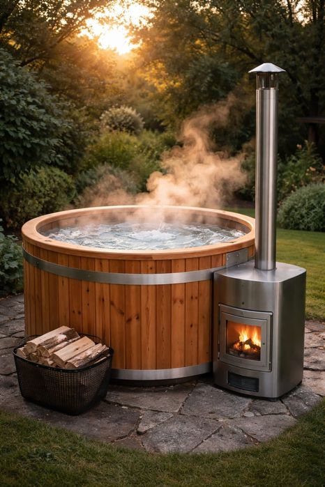 Jacuzzi, Balia ogrodowa z piecem zintegrowanym