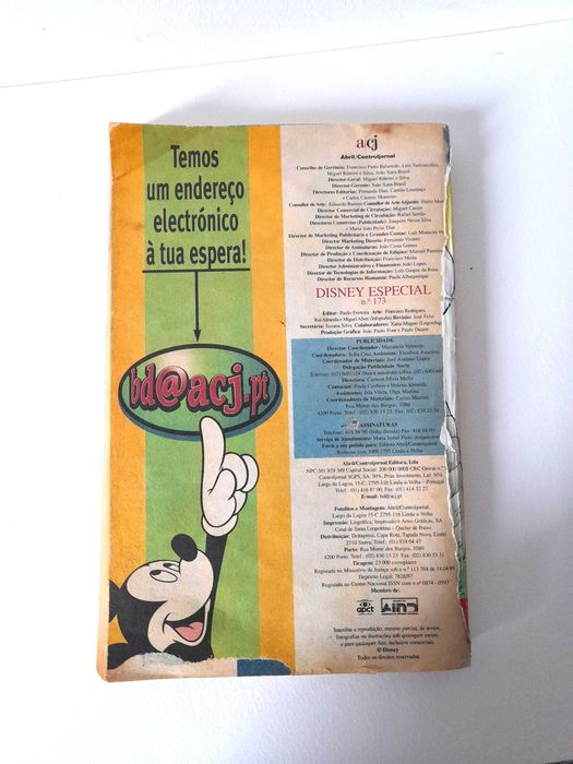 Livro de BD Disney Especial Número 173 Coleção Anos 80 90