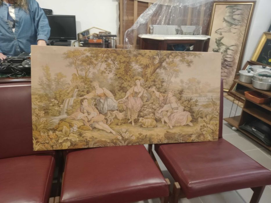 Pintura a óleo com moldura