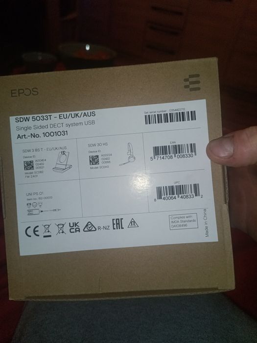 EPOS IMPACT SDW 5033T - EU/UK/AUS Zestaw słuchawkowy Bezprzewodowy Opa