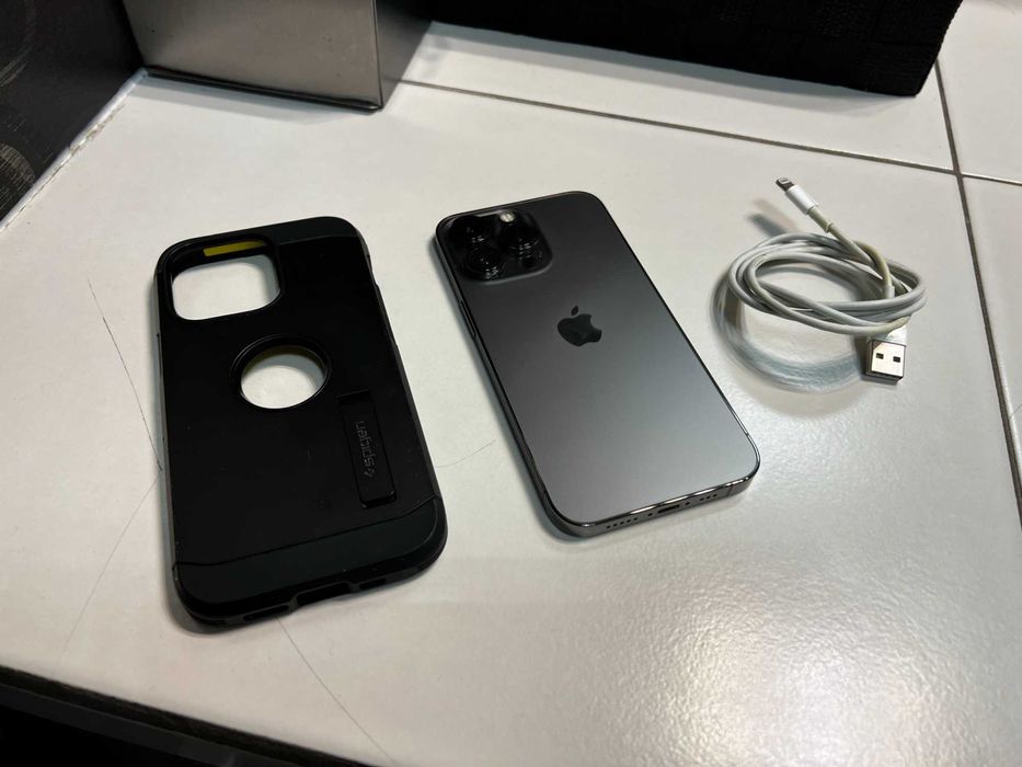 Telefon iPhone 13 Pro 128GB Czarny - 93% Baterii Etui,Kabel Oryginał!