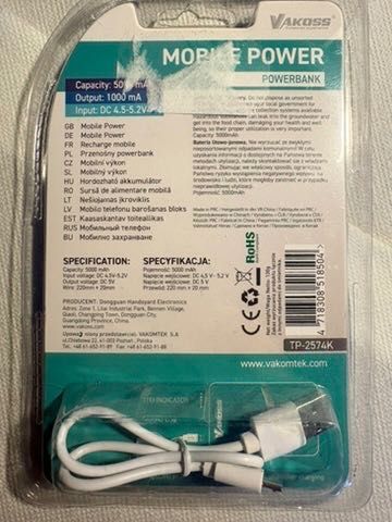 Powerbank Vakoss Slim 5000mAh Nowy