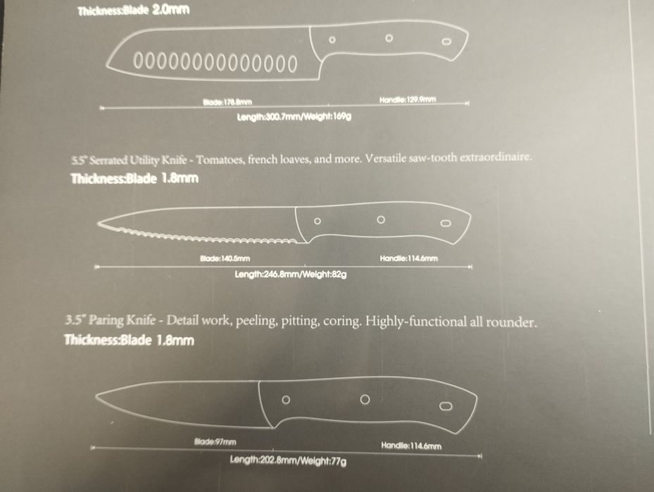 Noże kuchenne Runa Knife