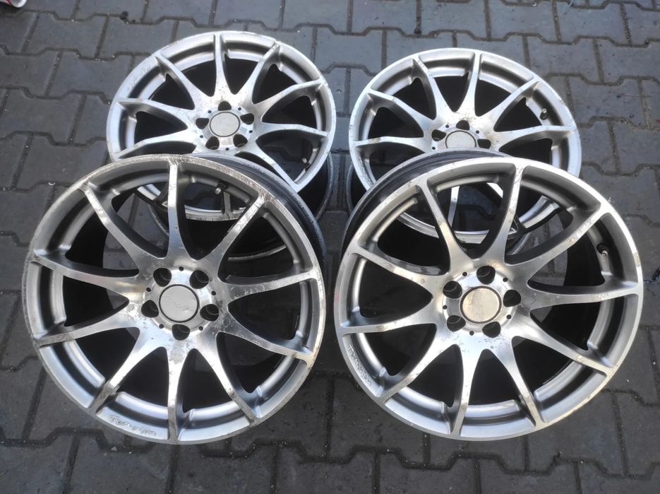 FELGI KOŁA ALUFELGI ALUMINIOWE 8J R17 ET35 5X100 TOMASON CHROM KOMPLET SEAT LEON 1 TOLEDO 2 IBIZA 3 4 VW GOLF 3 4 BORA SKODA OCTAVIA 1 FABIA 1 2 3 ROOMSTER PRAKTIK AUDI A1 A2 A3 8L  WYSYŁKA !!!!