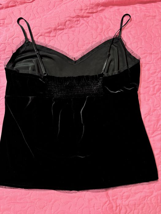 Черный бархатный топ xl