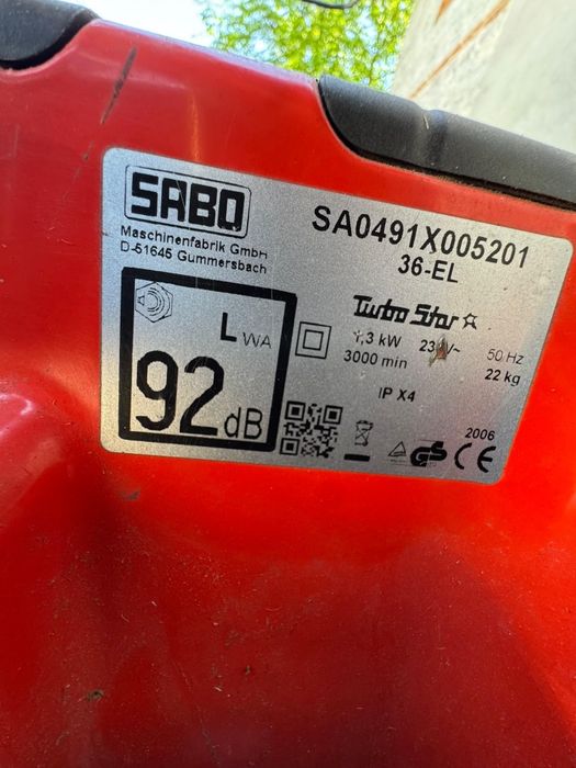 Kosiarka elektryczna Sabo z koszem 36-el turbo star