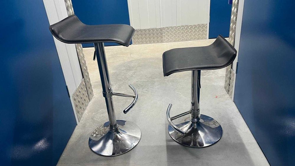 Vendo Banco alto aço cinza e preto 38,5x78cm Delinia Grafite