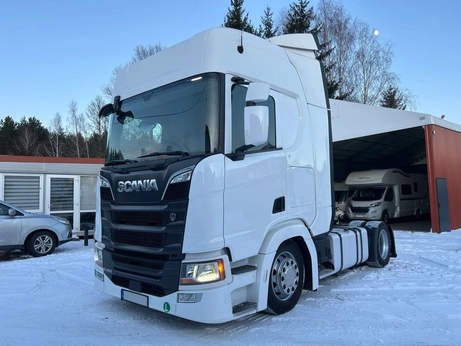 Scania R450 MEGA RETARDER NOWE OPONY / TACHOGRAF NOWEJ GENERACJI / KLIMA POSTOJOWA / LOW DECK / ZBIORNIKI PALIWOWE 1200 L / MOŻLIWA SPRZEDAŻ W ZESTAWIE Z NACZEPĄ !!  Retarder / Low deck / Tachograf najnowszej generacji / Tył nowe opony
