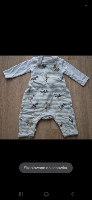 Komplet body + ogrodniczki h&m