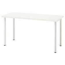 Secretaria branca IKEA 140x60 com pernas reguláveis como nova
