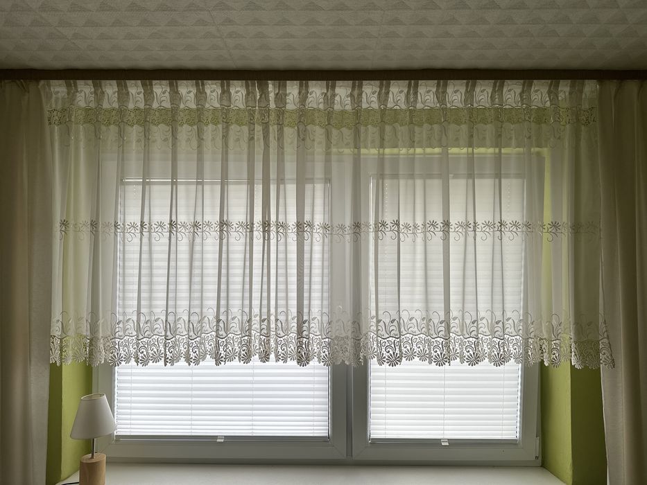 Firana firanka górna i zasłony, zasłona boczne